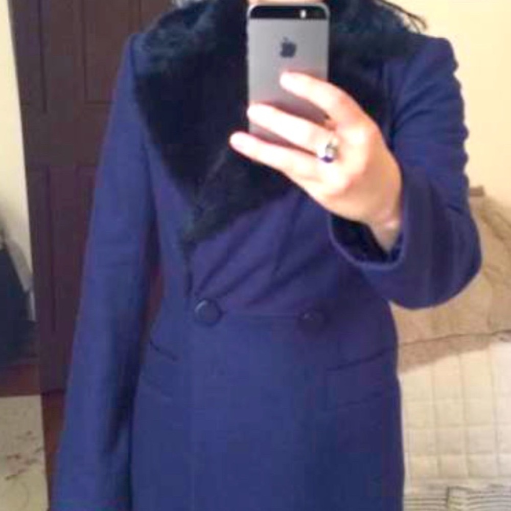 French Connection Double Breasted Wool Coat